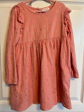 Cat & Jack Pink Gold Star Dress